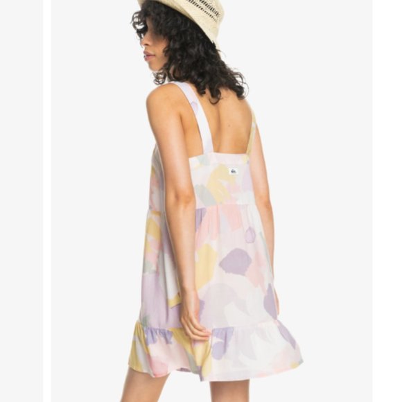 NWT Quicksilver Full Swing Strappy Linen Blend Dress Women's Size L - Picture 10 of 10